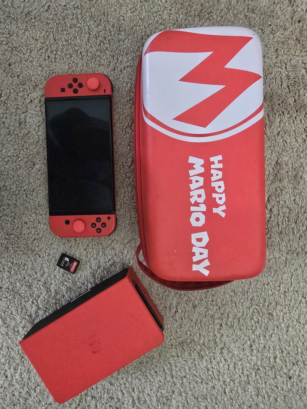 Nintendo Switch OLED Red Mario Console Bundle
